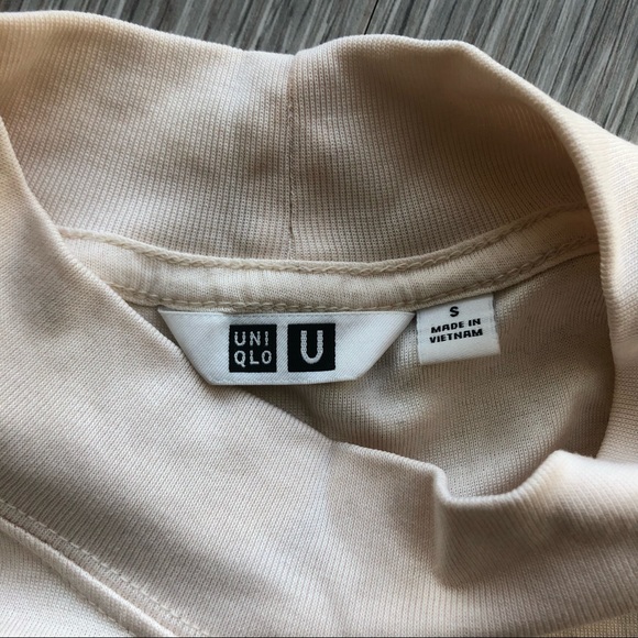 UNIQLO U CREAM MOCK NECK TOP - Picture 2 of 3